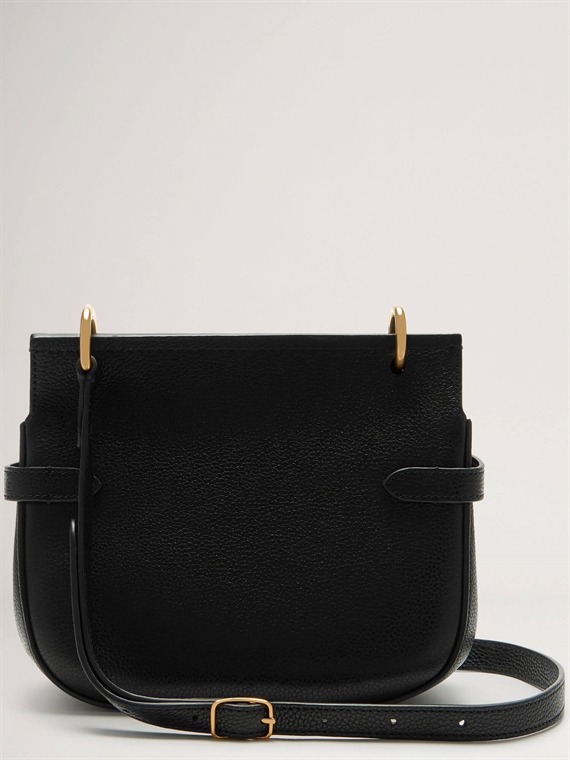 Mulberry Small Amberley Satchel Black Small Classic Grain